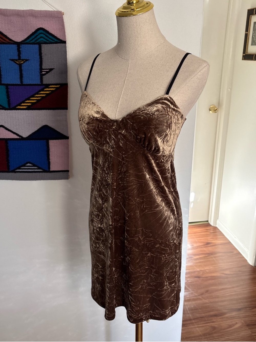 Blue Life Velvet Mini Dress with Sweetheart Neckline